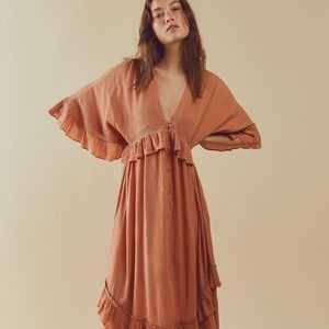 Free People Paradiso Maxi Dress in Sandstone